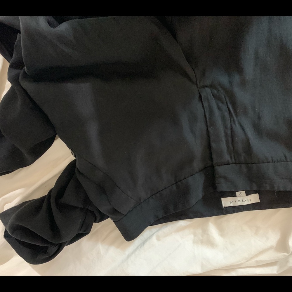 LIQUID black flowy pants